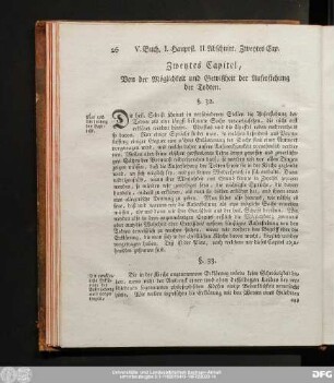 Zweytes Capitel, Von der Möglichkeit und Gewißheit der Auferstehung der Todten.