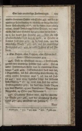e. Om Bugen, eller Ryggen, eller Siden først frem i Modermunden 404.