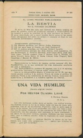 1921005203: Una vida humilde (novela origina, inédita)