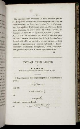 Extrait d'une lettre