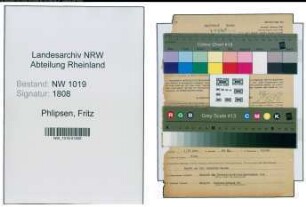 Entnazifizierung Fritz Phlipsen , geb. 17.06.1895 (Elektroingenieur)