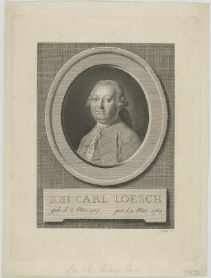 Bildnis des Ioh. Carl Loesch