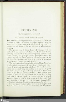 Chapter XVIII Silver Printing – continued