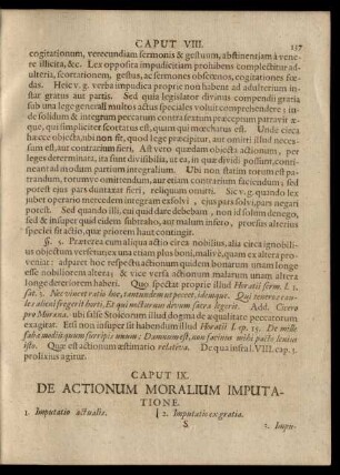 Caput IX. De Actionum Moralium Imputatione.