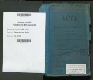 Haßlacher; Heinrich, Bergassessor; Prüfungs- u. Personalakten Band 1