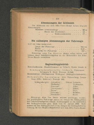 Die zulässigen Abmessungen der Fahrzeuge