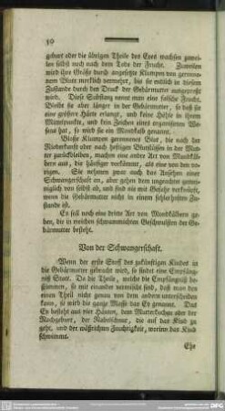 Von der Schwangerschaft