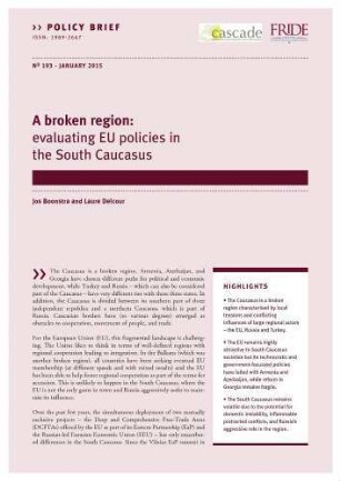 A broken region : evaluating EU policies in the South Caucasus