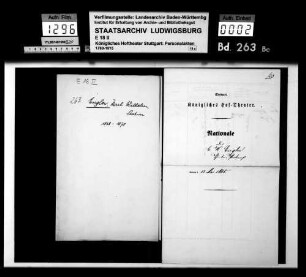 Engler, Karl-Wilhelm; Portier, ; ausgesch.: 1878
