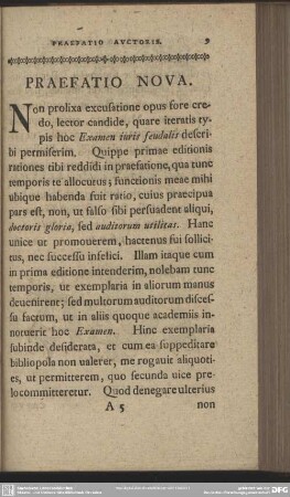 Praefatio Nova