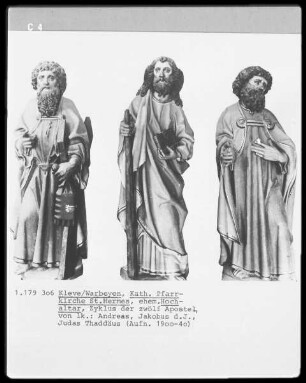 Apostelzyklus, Ausschnitt: Andreas, Jakobus minor und Judas Thaddäus
