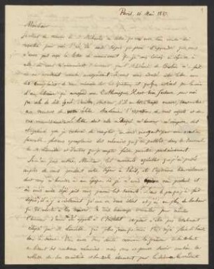 Brief an Peter Gustav Lejeune Dirichlet, 16.05.1837