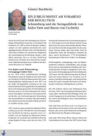 Ein Jubiläumsfest am Vorabend der Revolution. Schramberg und die Steingutfabrik von Isidor Faist und Baron von Uechtritz.