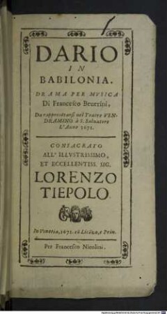 Dario in Babilonia