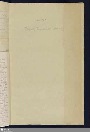 36-37s. Ebert, Friedrich Adolf