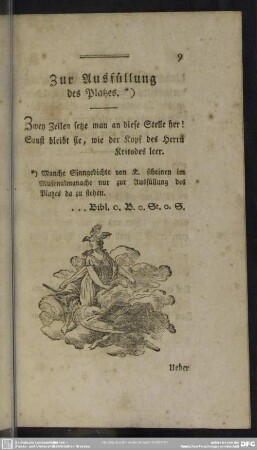 Zur Ausfüllung des Platzes