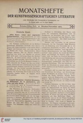 Zehntes/Elftes Heft (Oktober/November 1907)