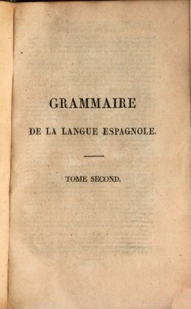 Grammaire Espagnole, 2