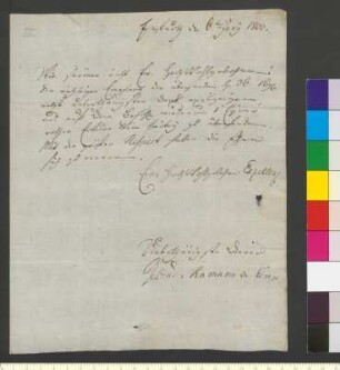 Brief von Ramann, Gebrüder an Goethe, Johann Wolfgang von