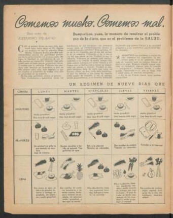 Comemos mucho. comenos mal. Nos intoxicamos : Una nota