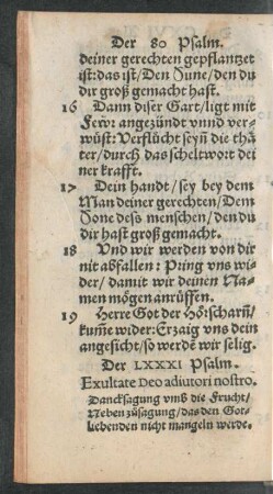 Der LXXXI Psalm. - Der XC Psalm.