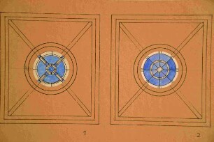 Entwürfe für vier Glasfenster in einem Privathaus in Hatzfeld-Holzhausen