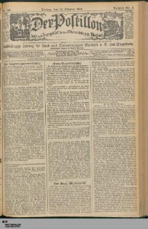 Der Postillon : Amts- und Anzeigeblatt für den Oberamtsbezirk Marbach : unabhängige Zeitung für Stadt und Oberamtsbezirk Marbach a.N. und Umgebung