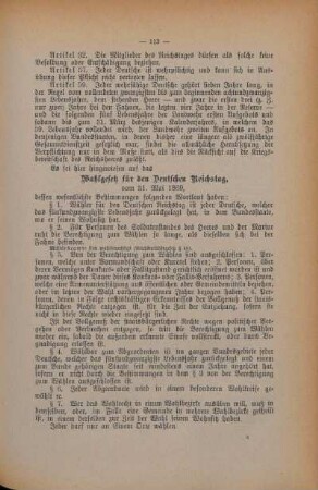 Wahlgesetz für den Deutschen Reichstag