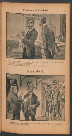 El crimen de Córdoba [y] El contrabando - [Caricaturas]