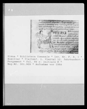 Homiliar — Initiale H, Folio fol. 89 r