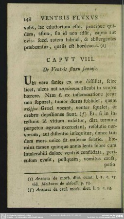 Caput VIII. De Ventris fluxu sanioso