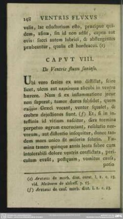 Caput VIII. De Ventris fluxu sanioso