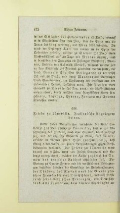 Friede zu Lüneville. Italienische Angelegenheiten