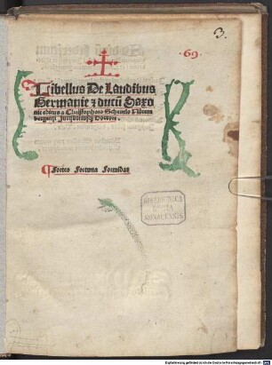 Libellus de laudibus Germaniae et ducum Saxoniae