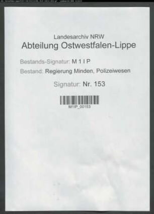 Prüfung und Aufhebung veralteter Polizeiverordnungen im Kreis Warburg