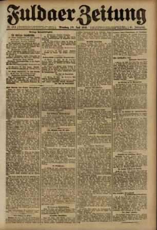Ausgabe vom Montag, den 29. Juli 1918.