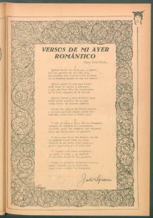 Versos de mi ayer romántico