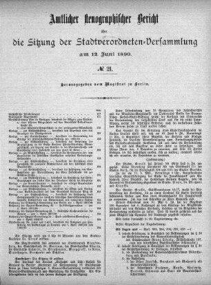 No. 21, 12. Juni 1890