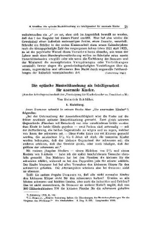 Die optische Muskeltäuschung als Intelligenztest für anormale Kinder