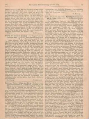 279-280 [Rezension] Colsman, Walter, Religion und Leben. Bausteine neuen deutschen Glaubens und Gottgefühls