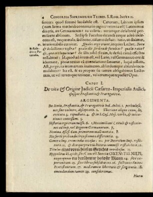 Caput I. De vita [et] Origine Judicii Caesarco-Imperialis Aulici, ejusque Praestantia [et] Praerogativa.