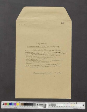 Band 24: Wintersemester 1898/1899 Würzburg (Dr. phil (et med?) Assistent in Würzburg Student