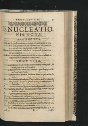 Enuncleationis Nonae.