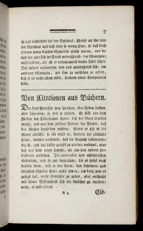 Von Citationen aus Büchern.