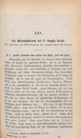 449-472 Die Weltanschauung des P. Angelo Secchi : ein Beitrag zur Widerlegung des mechanischen Monismus (Fortsetzung)