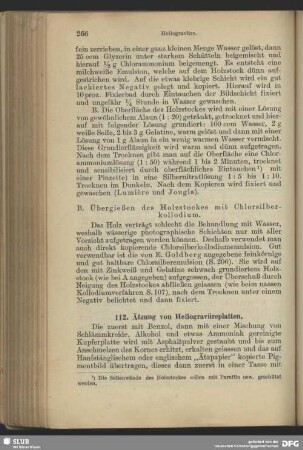112. Ätzung von Heliogravüreplatten