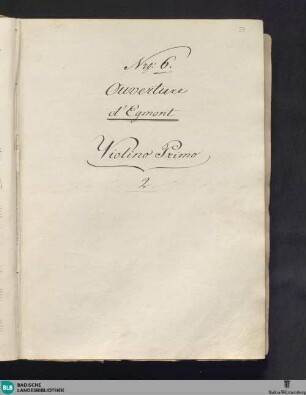 Egmont. Excerpts - Don Mus.Ms.S.B.7 Nr.6 : orch; KinB 84