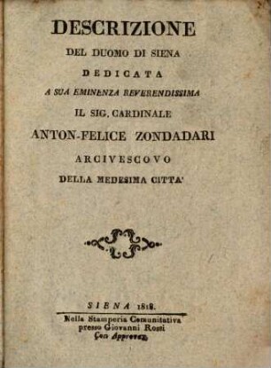 Descrizione del duomo di Siena
