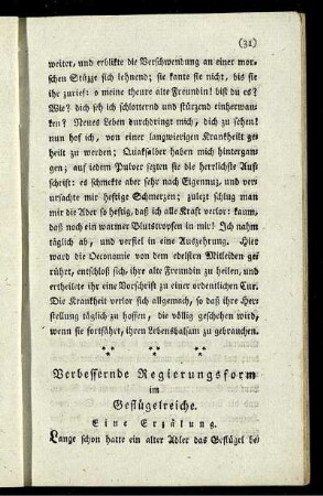 Verbessernde Regierungsform im Geflügelreiche.
