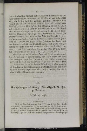 III. Entscheidungen des Königl. Ober-Appell.-Gerichts zu Dresden